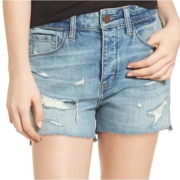 NWT! Nordstrom Women’s High Waist Boyfriend Cutoff Denim Shorts - Multiple Sizes - Picture 6 of 9